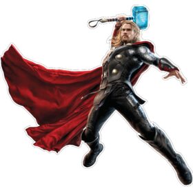 Thor Hammer Up vinyl sticker