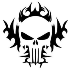 Tribal-Skull-Vinyl-Sticker-Decal-Punisher