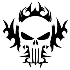 Tribal-Skull-Vinyl-Sticker-Decal-Punisher