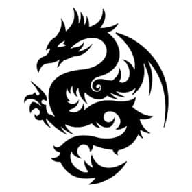 Tribal Tattoo Dragon Art Cutout Decal