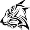 Tribal Tiger Wild Cat Profile Cut Out Vinyl Decal