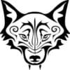 Tribal Wolf Fox Mascot Cut Out Vinyl Decal