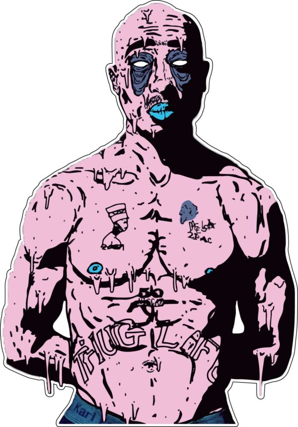 Tupac Shakur 2pac Makaveli Outlaw Thug Life Dr. Manhattan Vinyl Sticker