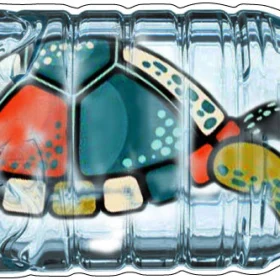 Turtle in Big Water Bottle Nature Enthusiasts Eco-Friendly vinyl sticker