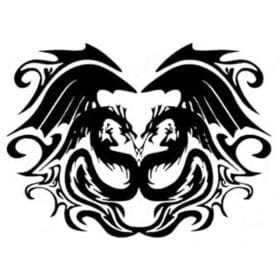 Twin_Dragon_medieval_wall_vinyl_cutout_sticker