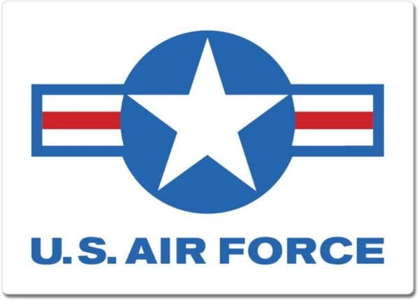 US Air Force Roundel Rectangle Emblem Wall Window Car Sticker Decal