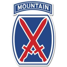 US Army 10th Mountain Division Emblem Sticker Decal