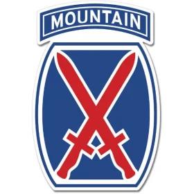 US Army 10th Mountain Division Emblem Sticker Decal