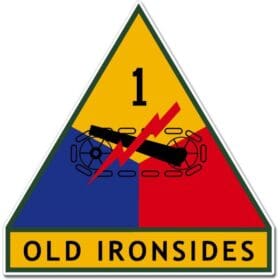 US Army Armored 1st Division Old Ironsides Emblem Sticker Decal