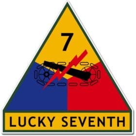 US Army Armored 7th Division Lucky Seventh Emblem Sticker Decal