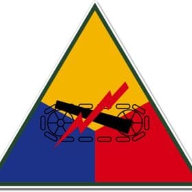 US Army Armored Division Blank Emblem Sticker Decal