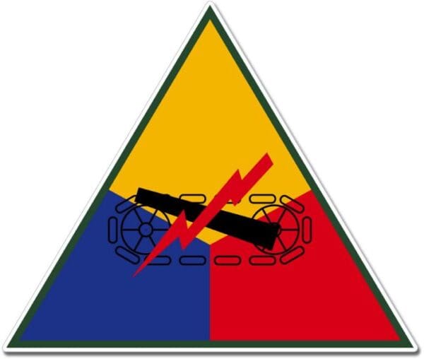 US Army Armored Division Blank Emblem Sticker Decal