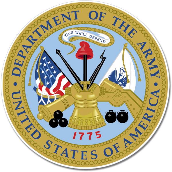 US Army Department of the Army Seal Wall Vinyl Sticker Decal - AG Design