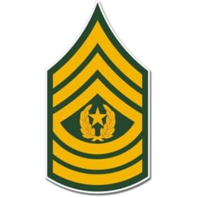 US Army Enlisted Rank Insignia Command Sergeant Major Emblem Sticker Decal