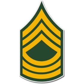 US Army Enlisted Rank Insignia Master Sergeant Emblem Sticker Decal