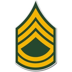 US Army Enlisted Rank Insignia Sergeant 1st Class Emblem Sticker Decal