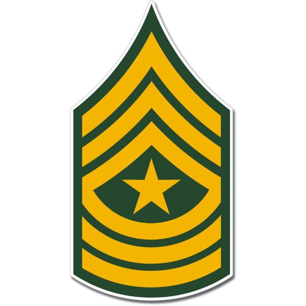 US Army Enlisted Rank Insignia Sergeant Major Vinyl Sticker - AG Design