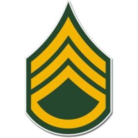 US Army Enlisted Rank Insignia Staff Sergeant Emblem Sticker Decal