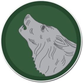 US Army Infantry 104th Division Timberwolf Emblem Sticker Decal