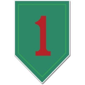 US Army Infantry 1st Division Big Red One Emblem Sticker Decal