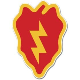 US Army Infantry 25th Division Tropic Lightning Emblem Sticker Decal