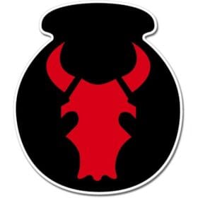 US Army Infantry 34th Division Red Bull Emblem Sticker Decal