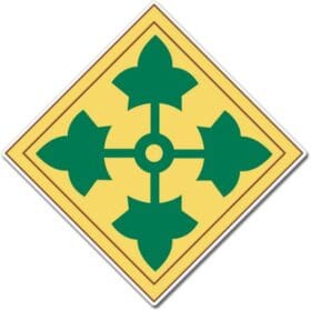 US Army Infantry 4th Division Ivy Emblem Car Vinyl Sticker