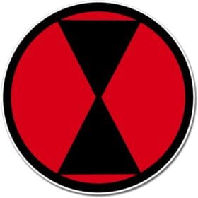 US Army Infantry 7th Division Emblem Wall Window Sticker Decal
