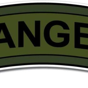 US Army Ranger Tab Green Emblem Wall Window Car Sticker Decal
