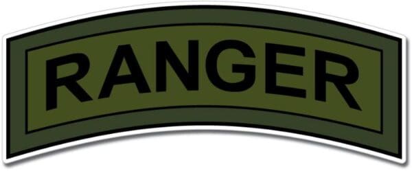 US Army Ranger Tab Green Emblem Wall Window Car Sticker Decal