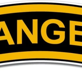 US Army Ranger Tab Yellow Emblem Wall Window Car Sticker Decal