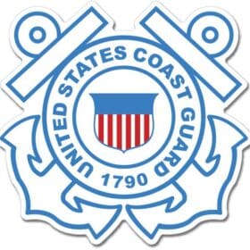 US Coast Guard White Seal Wall Window Car Vinyl Sticker Decal