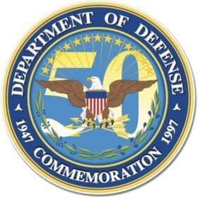 US Department of Defense 50th Anniversary Seal Sticker Decal