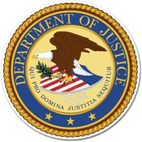 US Department of Justice Seal Wall Window Car Vinyl Sticker