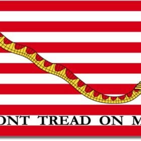 US Naval Jack Dont Tread On Me Flag Wall Window Sticker Decal
