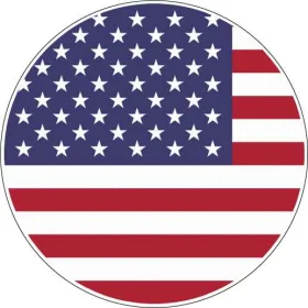 USA Flag Round vinyl sticker