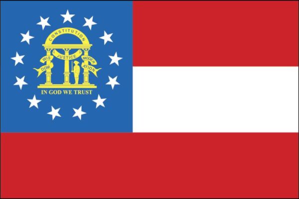 USA Georgia State Flag vinyl sticker