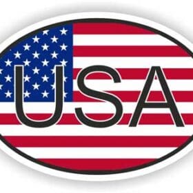 USA COUNTRY CODE OVAL FLAG UNITED STATES Vinyl Sticker.JPG