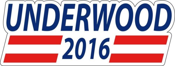 Underwood 2016 Frank Underwood 2 vinyl sticker