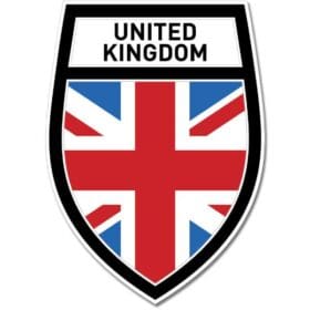 United Kingdom Shield Crest Black Wall Window Car Sticker Decal