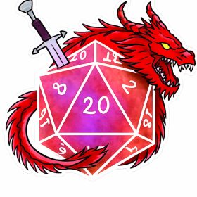 Fierce Red Dragon D20 Dice Fantasy RPG Fire Dragon Warrior Dungeons & Dragons Tabletop Gaming Art vinyl sticker