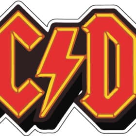 AC/DC Band Logo Vintage Classic Design Original Gothic Font Australian Hard Rock Group Heavy Metal Music Iconic ACDC Art vinyl sticker