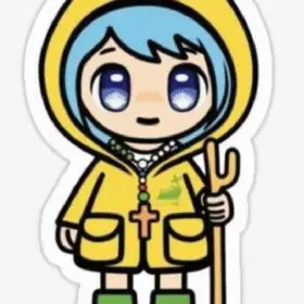 Luce Vatican Jubilee Mascot Cute Chibi Anime Character Catholic Church Faith Aesthetic Vinyl Sticker