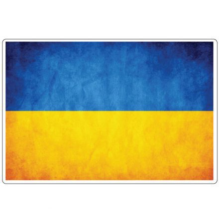 Flag of Ukraine Blue and Yellow National Ukrainian Flag Art Vinyl Sticker