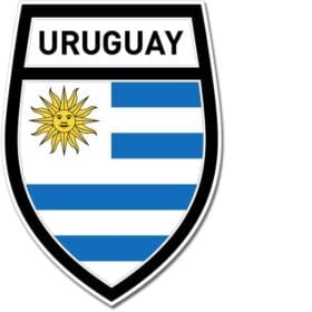 Uruguay Shield Crest Black Wall Window Car Vinyl Sticker Decal