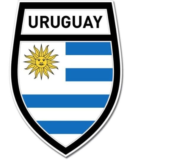 Uruguay Shield Crest Black Wall Window Car Vinyl Sticker Decal