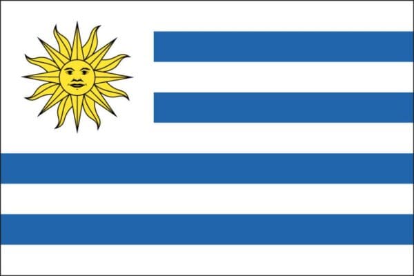 Uruguay Standard Flag Wall Window Car Vinyl Sticker Decal