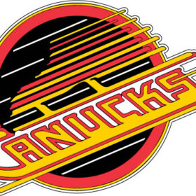 Vancouver Canucks Flying Skate Hockey Classic NHL Retro Iconic Canadian Team Logo 1990 Vintage Design vinyl sticker