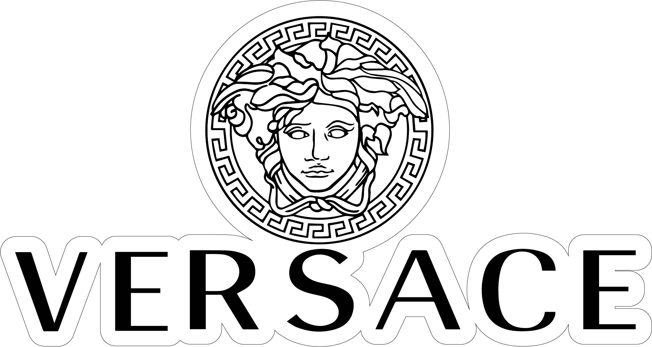 Versace Logo Wordmark vinyl sticker printed vinyl decal - AG Design