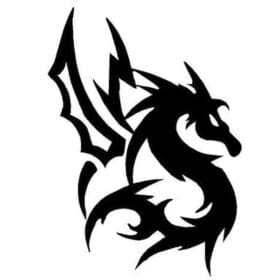 Vinyl-Decal---Dragon-face-tribal-truck-bike-car-fun-sticker